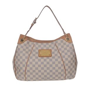 ♥️Louis Vuitton MM Galliera White Leather Tote Shoulder Bag♥️